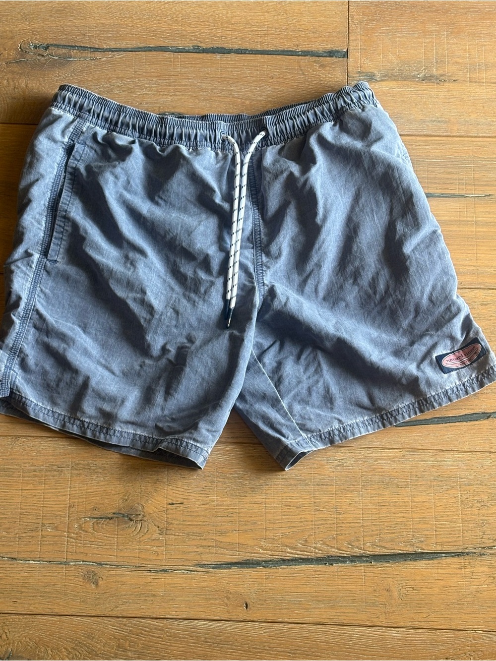 Vineyard Vines Men's Slate Blue Swim Trunks with Drawstring